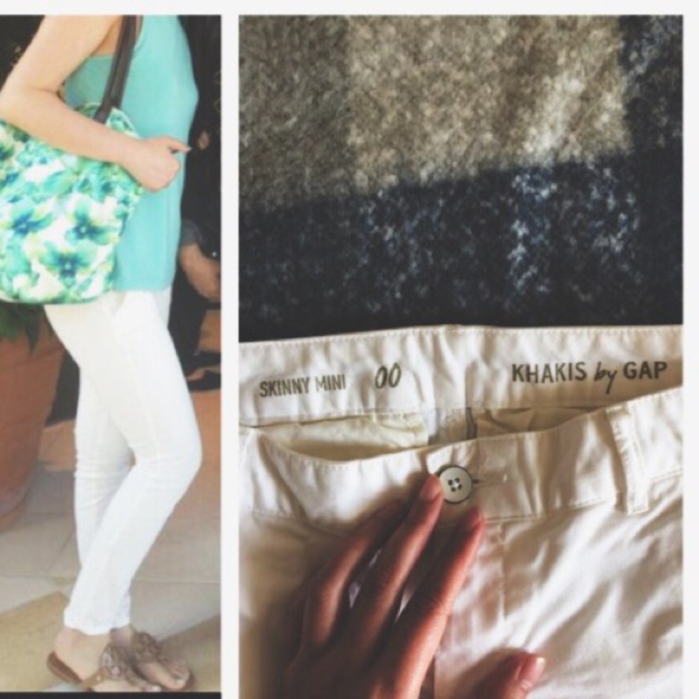 GAP White skinny Khaki pants